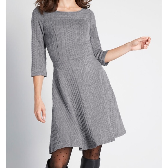 Modcloth Dresses & Skirts - ModCloth Braid My Entire Day 3/4 Sleeve Dress